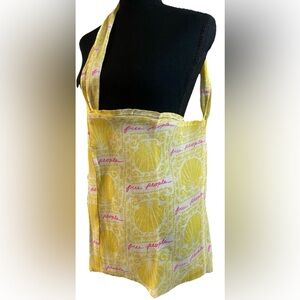 New Free People Useable Tote bag Yellow, Pink Floral and sea shells Boho